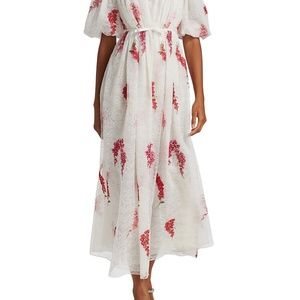 Giambattista Valli dress with tags intact! Size US 12 Ivory, Red and Pink